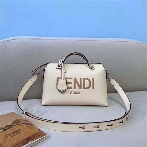 fendi medium by the way|leather Boston bag.